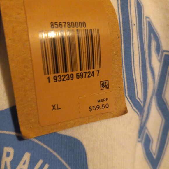 Levis Sam Cropped Crest Logo Hooded Sweatshirt-X Large-Fleece Lined-White-NEW - Picture 7 of 9